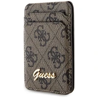 Guess Wallet Card Slot Stand GUWMSHG4SHW dėklas - rudas MagSafe 4G klasikinis logotipas