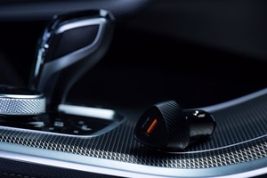 FORCELL F-ENERGY Carbon CC50-1A automobilinis įkroviklis USB A QC3.0 3A 18W juodas