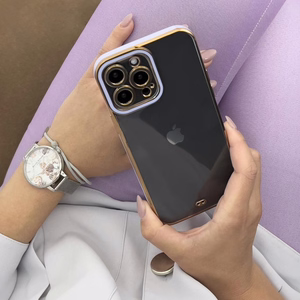 Madingas dėklas telefonui Xiaomi Redmi Note 11 Pro Auksinis rėmelis Gelinis dangtelis Auksinis