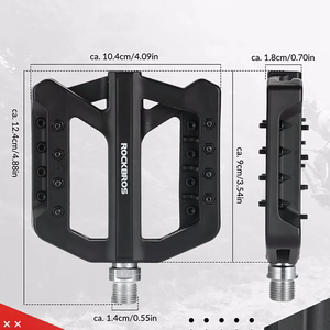 Rockbros RK01 nailoniniai dviračio pedalai – juodi