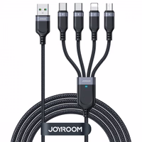 USB Laidas Joyroom "4in1 / S-A18" juodas 120cm