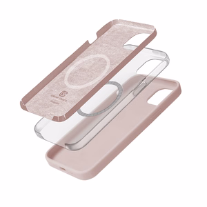 Crong Color Cover Magnetic MagSafe dėklas, skirtas iPhone 15, smėlio rausvas