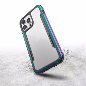 X-Doria Raptic Shield dėklas, skirtas iPhone 14 Pro Max, aliumininis, išbandytas kritimu iš 3 m aukščio, vaivorykštinis