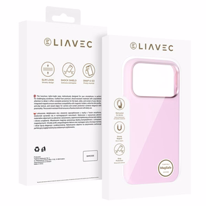 Liavec Silky dėklas su metaliniu kameros rėmeliu, skirtas iPhone 18 Pro Max/17 Pro Max, rožinis