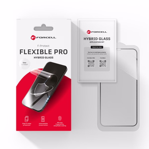 Гибридное стекло для iPhone 16 Pro Forcell Flexible 5D чёрный