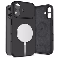 Tech-Protect Silicone magnetinis dėklas telefonui iPhone 17 - juodas