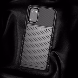 Thunder Case lankstus tvirtas atsparus dėklas TPU dėklas Samsung Galaxy A03s juodas