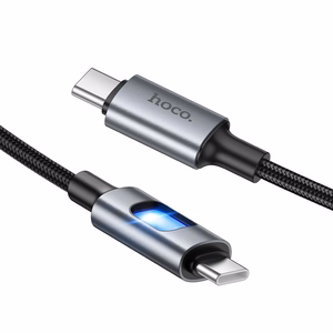 LED Laidas USB C to USB C Hoco 3A 60W 1,2 m U144 juodas