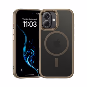 Benks magnetinis Mist dėklas telefonui su metaliniu rėmeliu, skirtas Iphone 16, titano spalvos