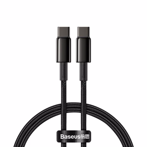 Baseus kabelis Tungsten PD USB-C - USB-C 1,0 m juodas