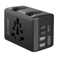 Blitzwolf BW-TA1 4-in-1 kelionių adapteris 2xUSB + C + PD 20W