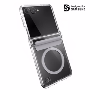 Speck Presidio Perfect-Clear Magnet – MagSafe dėklas Samsung Galaxy Z Flip 8 (skaidrus)