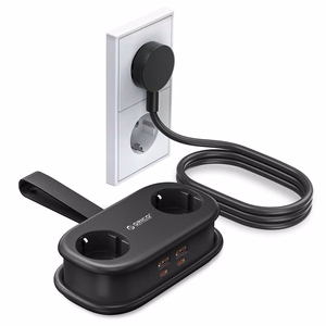 Orico AP3 20W GaN 5in1 maitinimo blokas 2x AC + 2x USB-A + 1x USB-C - juodas