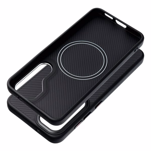 Carbon Elite Magnetinis dėklas telefonui suderinamas su MagSafe SAMSUNG S26 Edge juodas
