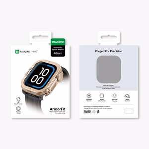 AmazingThing Titan Pro Metal Dėklas Apple Watch 11 46mm Aluminum - Auksinis