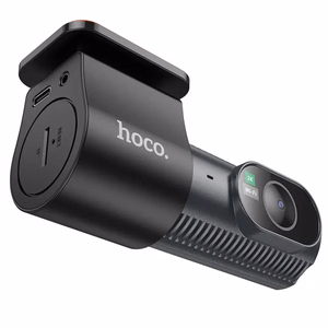 Automobilinė kamera Hoco su ekranu 1,47" 2K + galinė kamera 720P/25fps DV8 juoda
