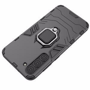 Ring Armor dėklas Samsung Galaxy S23+ šarvuotas dangtelis magnetinis laikiklis žiedas juodas
