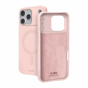 SBS Instinct Mag dėklas iPhone 18 Pro / 17 Pro, suderinamas su MagSafe, rožinis