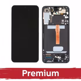 LCD ekranas suderinamas su Samsung S906 S22 Plus su rėmeliu / Phantom Black / OEM