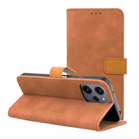 TENDER knygos dėklas telefonui XIAOMI Redmi 12 4G / 12 5G rudas