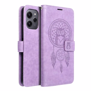 MEZZO Knyginis dėklas telefonui XIAOMI Redmi 12 4G / 12 5G sapnų gaudyklė violetinė
