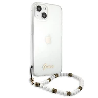 Guess GUHCP13MKPSWH iPhone 13 6.1" Permatomas kietas dėklas Baltas Perlas