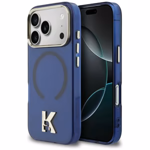 Karl Lagerfeld IML K Head Logo MagSafe Dėklas for iPhone 17 Pro - mėlynas