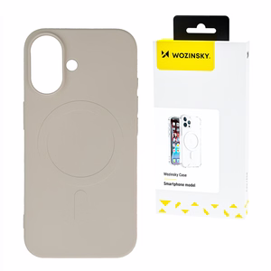 Wozinsky Skystas silikoninis dėklas telefonui Samsung Galaxy S24 FE su MagSafe – smėlinas