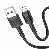 USB kabelis Hoco X83 USB-A to MicroUSB 1.0m juodas