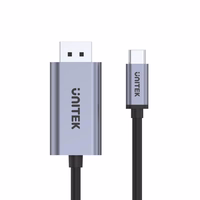 UNITEK V1409A kabelių lizdinio / kištukinio jungčių tipo keitiklis USB-C DisplayPort Juoda, Pilka