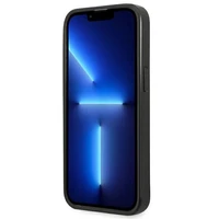 Guess GUHCP14MPSATLG iPhone 14 Plus 6.7 "sidabrinis/sidabrinis kietas dėklas SaffianoTriangle Logo