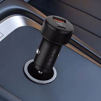 Blavec Automobilinis įkroviklis BS-04B-C Volt - USB + Type C - QC 3.0 18W PD 30W su Type C to Type C cable (CCBS04BCV-UCB) juodas