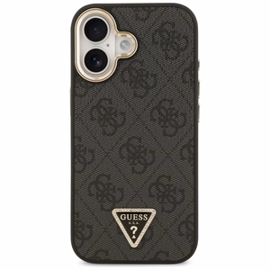 Guess 4G Triangle Logo MagSafe dėklas telefonui iPhone 17 - juodas ir auksinis