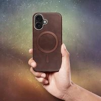 GENTLEMAN MAG COVER Dėklas telefonui suderinamas su MagSafe IPHONE 16e (SE 4 2025) rudas