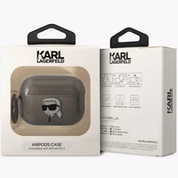 Karl Lagerfeld KKLAP2HNIKTCK AirPods Pro 2 dėklas juodas/juodas Ikonik Karl Lagerfeld