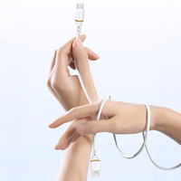 Dudao L25L USB-A - Lightning Laidas 1m 30W with Soft Silicone Braid - Baltas