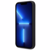 Guess GUHCP14LSLTGK iPhone 14 Pro 6.1 "juodas/juodas kietas dėklas Silikoninis Triangle