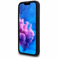 Guess Silicone Script Metal Logo MagSafe dėklas telefonui iPhone 16e - juoda