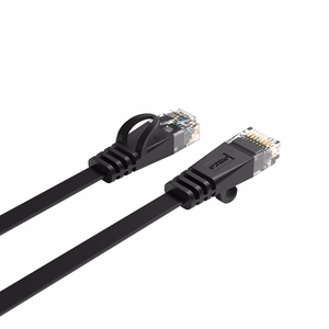 Orico PUG-C6B CAT6 1000Mbps RJ45 Ethernet Network Cable, Flat LAN, 8m - Black