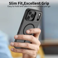 Tech-Protect MagStand MagSafe dėklas telefonui iPhone 17 Pro Max - matinė juoda