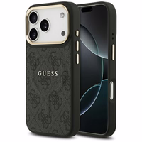 GUESS dėklas telefonui (m) IPHONE 17 Pro suderinamas su MagSafe PU 4G W/ Classic - juodas