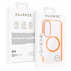 Liavec Soft Dėklas Metal Frame for Samsung Galaxy S26 Plus oranžinis