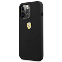 Ferrari FESSIHCP13XBK iPhone 13 Pro Max 6.7" juodas/juodas kietas dėklas silikoninis