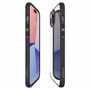 Spigen Ultra Hybrid iPhone 15 Plus dėklas - matinė juoda