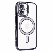 Dėklas telefonui Bling Magnētinis skirtas Iphone 17 juodas