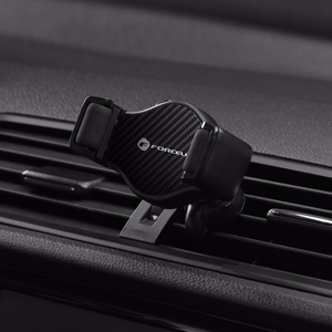 Automobilinis universalus telefono laikiklis Forcell (H-CF509) tvirtinamas ant ventiliacijos grotelių, juodas