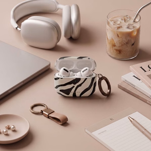 Tech-Protect Lamano case for AirPods 4 / 5 - black and beige
