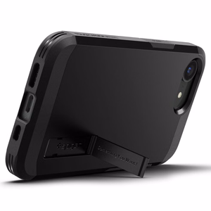 Чехол Spigen Tough Armor с MagSafe для iPhone 16e / 17e с подставкой - чёрный