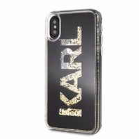 Karl Lagerfeld Karl Logo Glitter iPhone X/Xs dėklas - juodas
