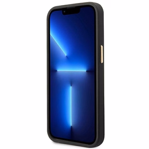 Guess GUHCP14MHG4SHK iPhone 14 Plus 6.7 "juodas/juodas kietas dėklas 4G Vintage Gold Logo